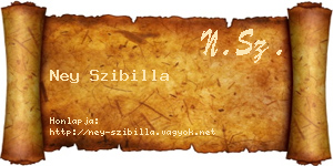 Ney Szibilla névjegykártya